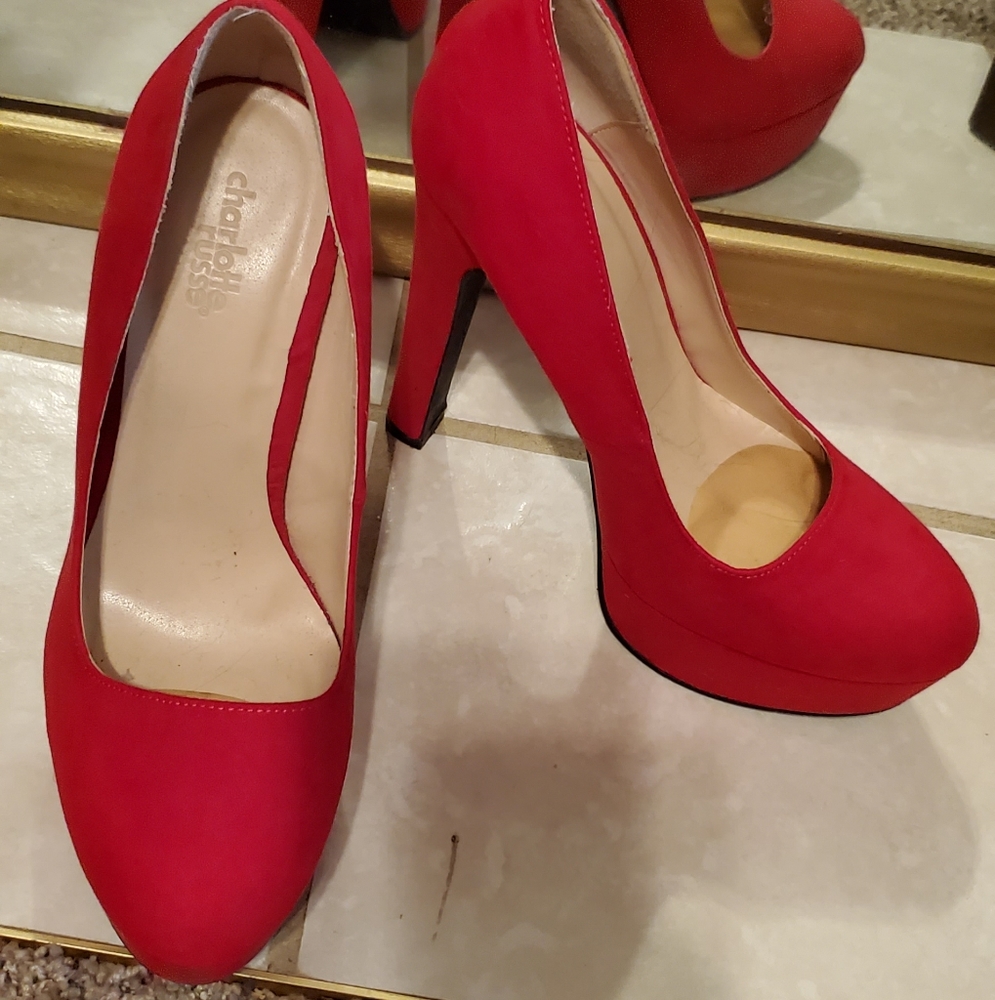 Red Velvet High Heels